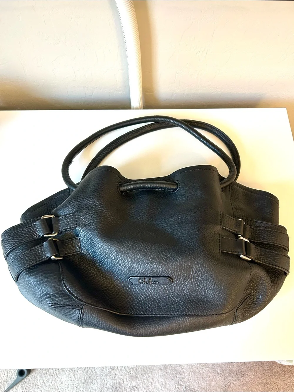 Cole Haan Leather Black Purse | Village Hobo Shoulder Bag